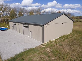 Wiseline Metal Roof, Metal Siding and Complete Structure Installed by Upright Construction Inc. based in Elgin County Ontario.
