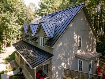 Wiseline Standing Seam Metal Roof Installed by Upright Construction Inc. based in Elgin County Ontario.