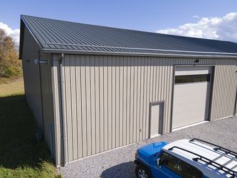 Wiseline Metal Roof, Metal Siding and Complete Structure Installed by Upright Construction Inc. based in Elgin County Ontario.