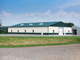 Wiseline Metal Roof, Metal Siding and Complete Structure Installed by Upright Construction Inc. based in Elgin County Ontario.