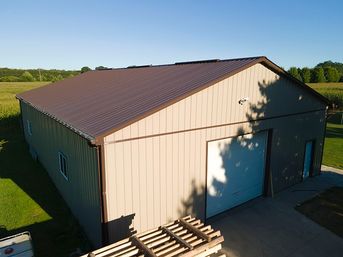 Wiseline Metal Roof, Metal Siding and Complete Structure Installed by Upright Construction Inc. based in Elgin County Ontario.