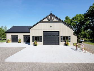 Wiseline Tuff Rib Metal Roof and Diamond Rib Metal Siding Installed by Upright Construction Inc. based in Elgin County Ontario.