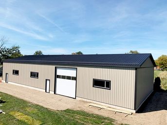 Wiseline Metal Roof, Metal Siding and Complete Structure Installed by Upright Construction Inc. based in Elgin County Ontario.