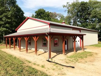 Wiseline Metal Roof, Metal Siding and Complete Structure Installed by Upright Construction Inc. based in Elgin County Ontario.