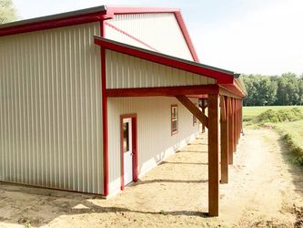 Wiseline Metal Roof, Metal Siding and Complete Structure Installed by Upright Construction Inc. based in Elgin County Ontario.