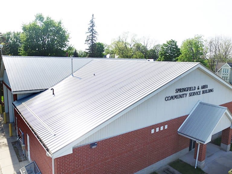 Wiseline Tuff Rib Metal Roof Installed by Upright Construction Inc. based in Elgin County Ontario.