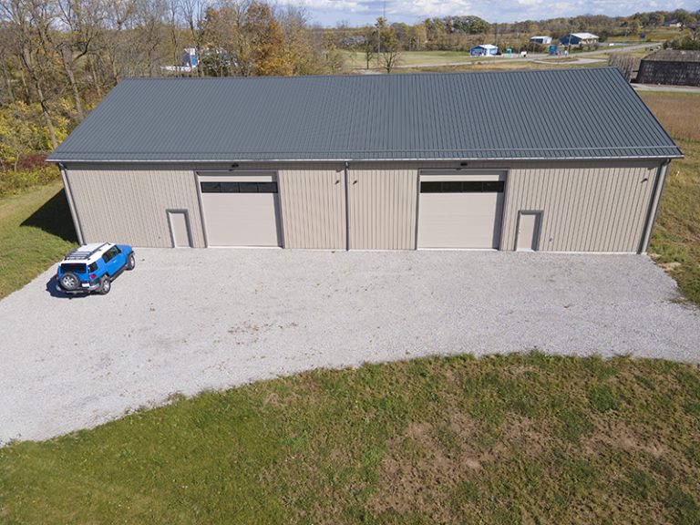 Wiseline Metal Roof, Metal Siding and Complete Structure Installed by Upright Construction Inc. based in Elgin County Ontario.